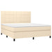 Pat continental cu saltea, crem, 180x200 cm, textil - WALTI WALTI