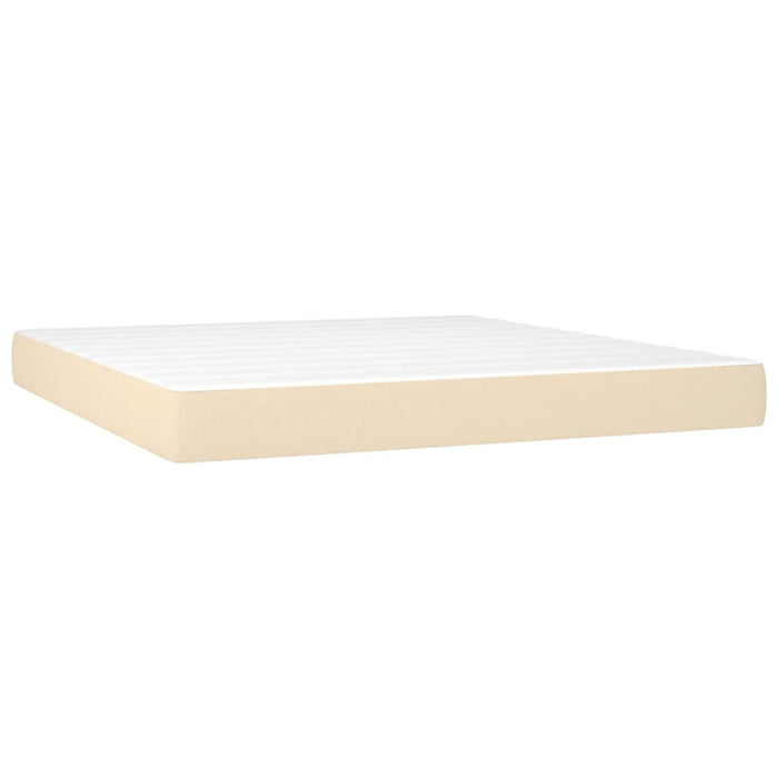 Pat continental cu saltea, crem, 180x200 cm, textil - WALTI WALTI