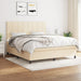 Pat continental cu saltea, crem, 180x200 cm, textil - WALTI WALTI