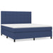 Pat box spring cu saltea, albastru, 180x200 cm, material textil - WALTI WALTI