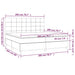 Pat box spring cu saltea, albastru, 200x200 cm, textil - WALTI WALTI