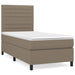 Pat box spring cu saltea, gri taupe, 100x200 cm, textil - WALTI WALTI
