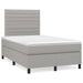 Pat box spring cu saltea, gri deschis, 120x200 cm, textil - WALTI WALTI
