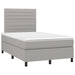 Pat box spring cu saltea, gri deschis, 120x200 cm, textil - WALTI WALTI