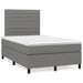 Pat box spring cu saltea, gri închis, 120x200 cm, textil - WALTI WALTI