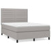 Pat box spring cu saltea, gri deschis, 140x190 cm, textil - WALTI WALTI