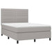 Pat box spring cu saltea, gri deschis, 140x190 cm, textil - WALTI WALTI
