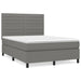 Pat box spring cu saltea, gri închis, 140x190 cm, textil - WALTI WALTI