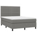 Pat box spring cu saltea, gri închis, 140x190 cm, textil - WALTI WALTI