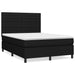 Pat box spring cu saltea, negru, 140x190 cm, textil - WALTI WALTI