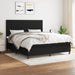 Pat box spring cu saltea, negru, 160x200 cm, textil - WALTI WALTI
