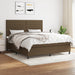 Pat box spring cu saltea, maro închis, 160x200 cm, textil - WALTI WALTI