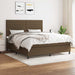 Pat continental cu saltea maro închis 180x200cm material textil - WALTI WALTI