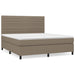Pat continental cu saltea, gri taupe, 180x200 cm, textil - WALTI WALTI
