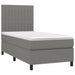 Pat box spring cu saltea, gri închis, 80x200 cm, textil - WALTI WALTI