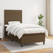 Pat box spring cu saltea, maro închis, 80x200 cm, textil - WALTI WALTI
