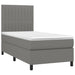 Pat box spring cu saltea, gri închis, 100x200 cm, textil - WALTI WALTI