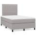 Pat box spring cu saltea, gri deschis, 120x200 cm, textil - WALTI WALTI