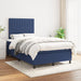 Pat box spring cu saltea, albastru, 120x200 cm, textil - WALTI WALTI