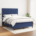 Pat box spring cu saltea, albastru, 140x200 cm, textil - WALTI WALTI