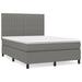 Pat box spring cu saltea, gri închis, 140x200 cm, textil - WALTI WALTI