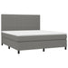 Pat box spring cu saltea, gri închis, 180x200 cm, textil - WALTI WALTI