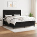 Pat box spring cu saltea, negru, 180x200 cm, catifea - WALTI WALTI