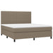 Pat continental cu saltea, gri taupe, 180x200 cm, textil - WALTI WALTI