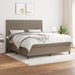Pat continental cu saltea, gri taupe, 180x200 cm, textil - WALTI WALTI