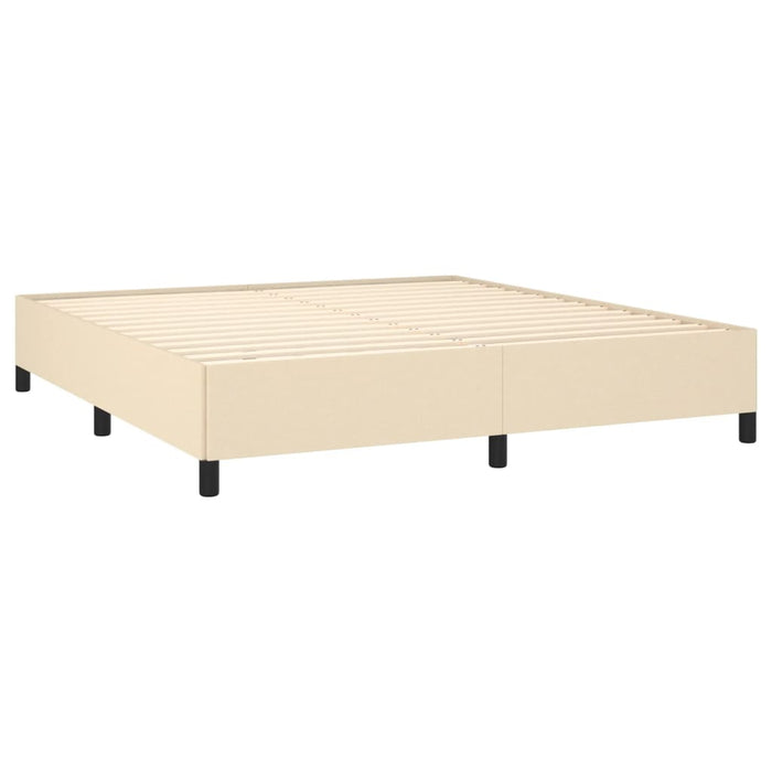 Pat continental cu saltea, crem, 180x200 cm, textil WALTI