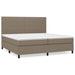Pat box spring cu saltea, gri taupe, 200x200 cm, textil - WALTI WALTI