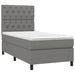 Pat box spring cu saltea, gri închis, 80x200 cm, textil - WALTI WALTI