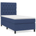 Pat box spring cu saltea, albastru, 80x200 cm, textil - WALTI WALTI