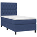 Pat box spring cu saltea, albastru, 80x200 cm, textil - WALTI WALTI