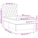 Pat box spring cu saltea, albastru, 80x200 cm, textil - WALTI WALTI