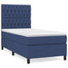 Pat box spring cu saltea, albastru, 90x190 cm, textil - WALTI WALTI