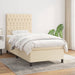 Pat box spring cu saltea, crem, 100x200 cm, textil - WALTI WALTI