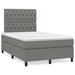 Pat box spring cu saltea, gri închis, 120x200 cm, textil - WALTI WALTI