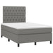 Pat box spring cu saltea, gri închis, 120x200 cm, textil - WALTI WALTI