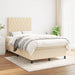 Pat box spring cu saltea, crem, 120x200 cm, textil - WALTI WALTI