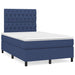 Pat box spring cu saltea, albastru, 120x200 cm, textil - WALTI WALTI