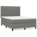 Pat box spring cu saltea, gri închis, 140x200 cm, textil - WALTI WALTI