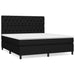 Pat box spring cu saltea, negru, 160x200 cm, textil - WALTI WALTI