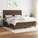 Pat box spring cu saltea, maro închis, 160x200 cm, textil - WALTI WALTI