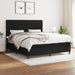 Pat box spring cu saltea, negru, 180x200 cm, catifea - WALTI WALTI