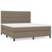 Pat continental cu saltea, gri taupe, 180x200 cm, textil - WALTI WALTI