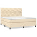 Pat continental cu saltea, crem, 180x200 cm, textil - WALTI WALTI
