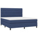 Pat box spring cu saltea, albastru, 180x200 cm, material textil - WALTI WALTI
