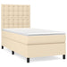 Pat box spring cu saltea, crem, 80x200 cm, textil - WALTI WALTI