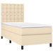 Pat box spring cu saltea, crem, 80x200 cm, textil - WALTI WALTI